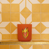 Flaming Heart Candle